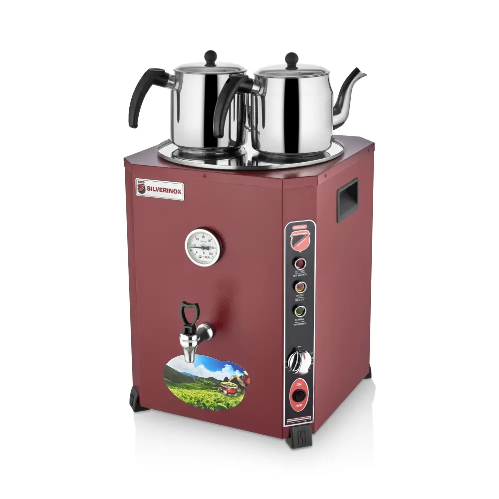Jumbo Çay Makinesi Kırmızı 13 Litre (Demlikler Dahil) - Kırmızı