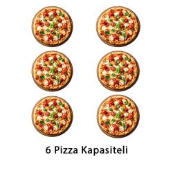 Karacasan 30 cm x 6 Pizza Kapasiteli Pizza Fırını, Elektrikli