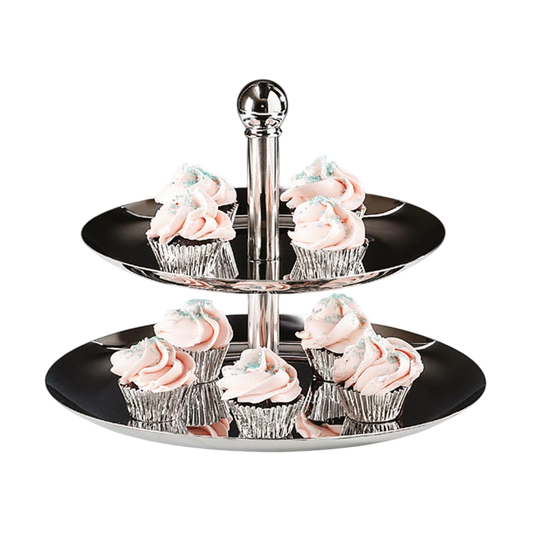 Zicco OMD-353 2 Katlı Teşhir Standı, 21x26x21 cm, Gümüş