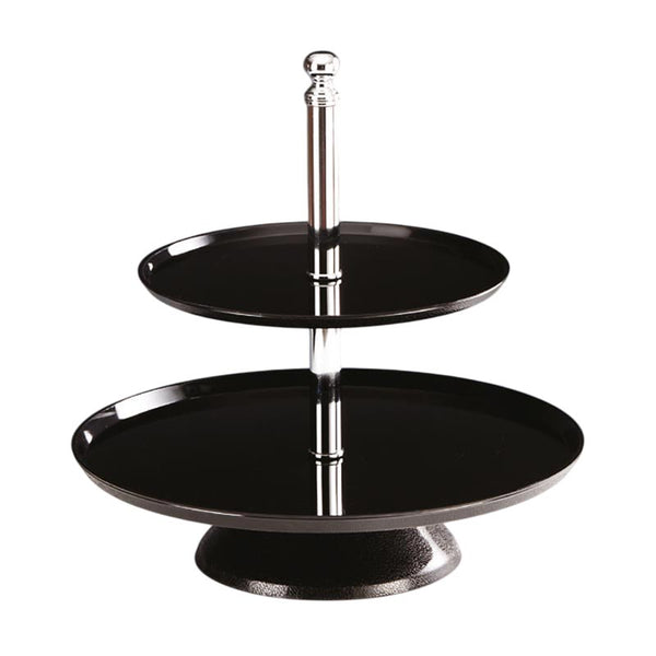 Zicco ZCB-01 Teşhir Standı, Polikarbon, 2 Katlı, 37 cm, Siyah