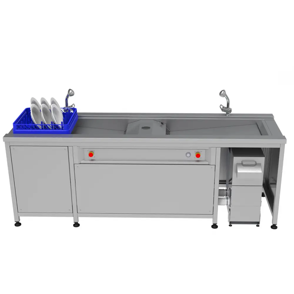 Yüksek Kalite Kompost Tezgahı KMP için paslanmaz çelik ticari bulaşık istasyonu