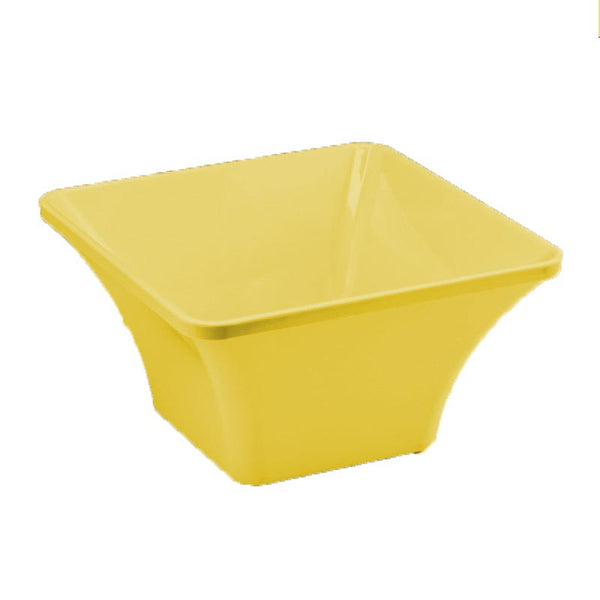 Zicco K-1407 Melamin Köşeli Kase, 27x27x14.5 cm, Sarı