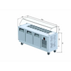 Iceinox Krep & Sandviç Buzdolabı - 3 Kapılı - 200x70x133 Cm