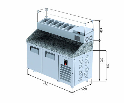 Make Up GN Refrigerators - 2 Doors Tray Capacity -PTS GR 330