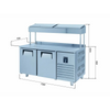 Iceinox Make Up Buzdolabı - 2 Kapılı - Yüksek PTS-H 275