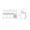 Iceinox Make Up Buzdolabı - 3 Kapılı - Mermerli - Yüksek 200x70x130 Cm