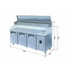 Iceinox Make Up Buzdolabı - 3 Kapılı - Mermerli - Yüksek PTS HM 515