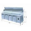 Iceinox Make Up Buzdolabı - 4 Kapılı - Mermerli - Yüksek 250x70x130 Cm