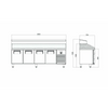 Iceinox Make Up Buzdolabı - 4 Kapılı - Mermerli - Yüksek 250x70x130 Cm