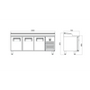 Iceinox Make Up Buzdolapları - 3 Kapılı -Kısa-PTS-L 515