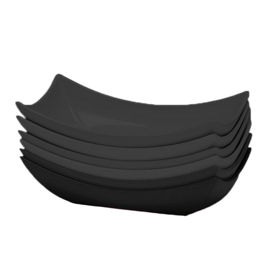 Zicco K-1523 Melamin Teşhir Tabağı, 14.5x28 cm, Siyah