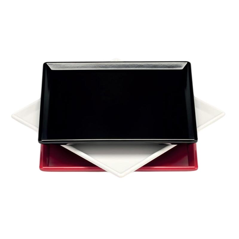Zicco K-2042 Melamin Kare Teşhir Tabağı, 20x20 cm, Kırmızı