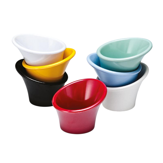 Zicco K-1963 Melamin Mini Teşhir Kasesi, 7.5x4-6 cm, Beyaz