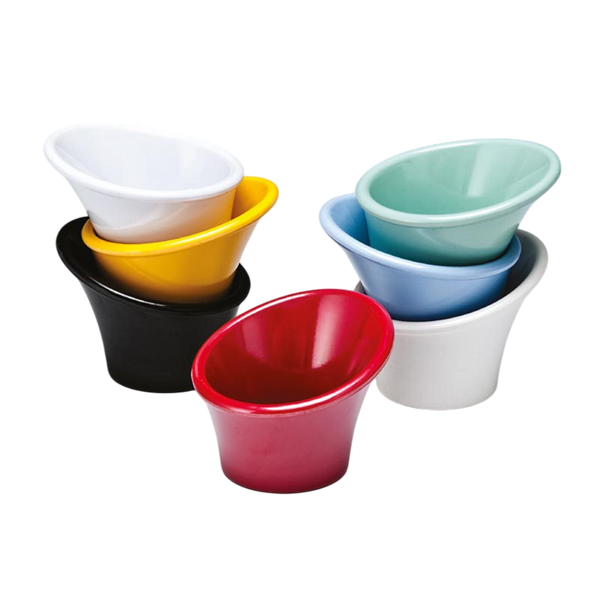 Zicco K-1963 Melamin Mini Teşhir Kasesi, 7.5x4-6 cm, Beyaz