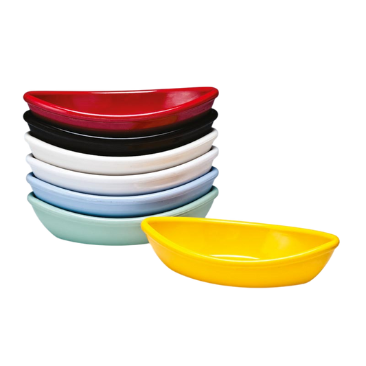 Zicco K-2024 Mini Kayık Teşhir Tabağı, Melamin, 7x15x3.5 cm, Sarı