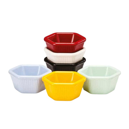 Zicco K-4006 Altıgen Mini Sosluk Reçellik, 7x3 cm, Beyaz