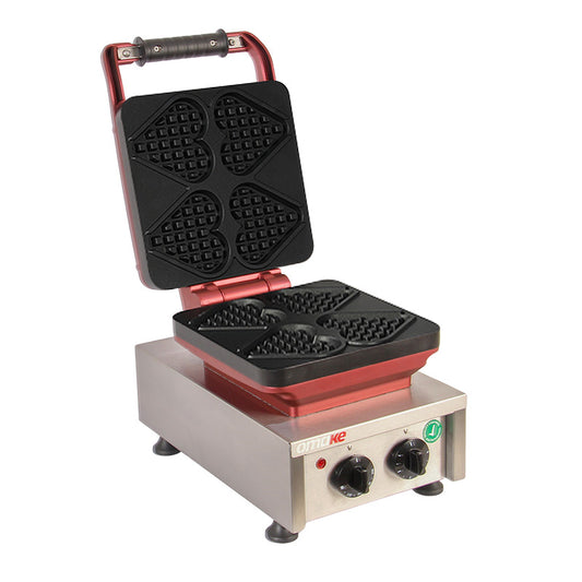 Omake WFL21.E12 Z5F Zamanlayıcılı Kalp Model Tekli Waffle Makinesi, Elektrikli