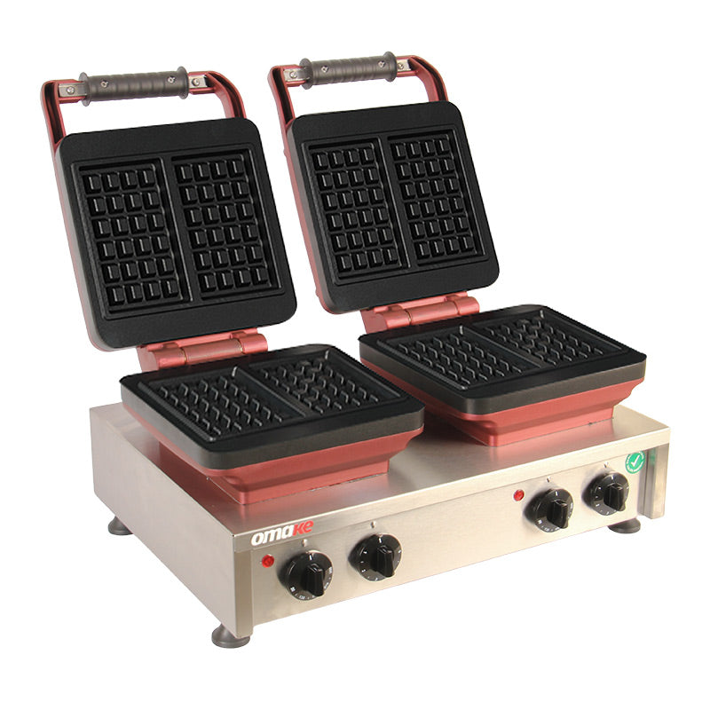 Omake WFL21.E22 Z5F 0201 Zamanlayıcılı Belçika Çiftli Waffle Makinesi, Elektrikli
