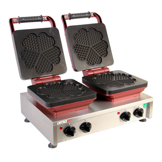 Omake WFL21.E22 Z5F 1401 Zamanlayıcılı Büyük Çiçek Çiftli Waffle Makinesi, Elektrikli