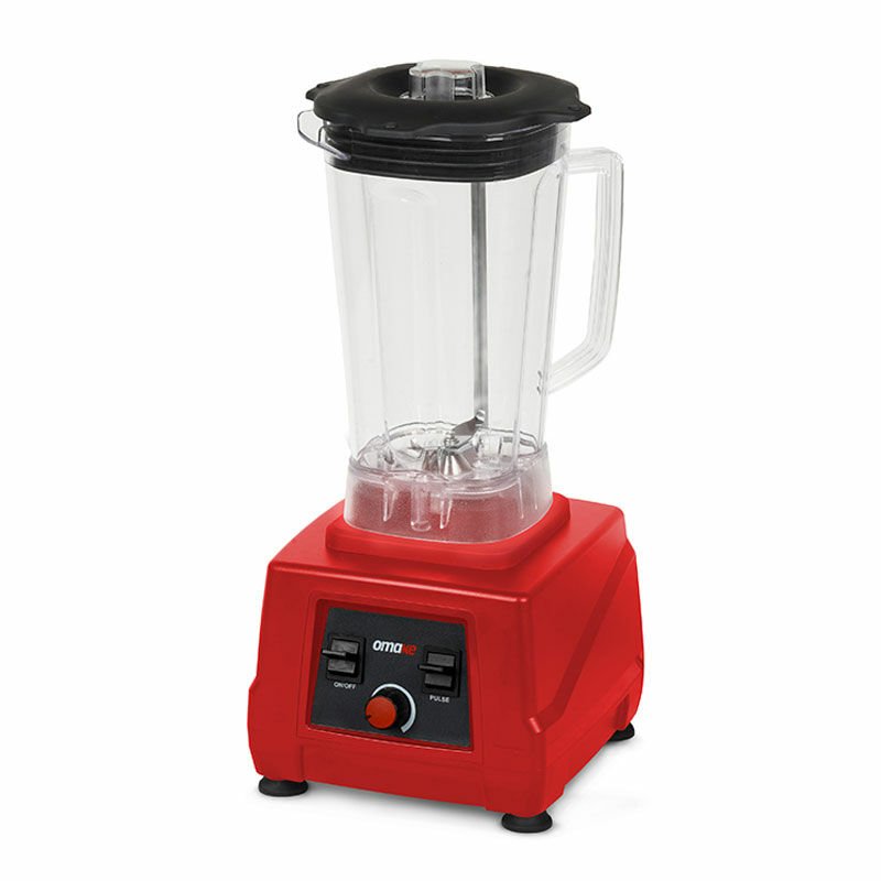 Omake Bar Blender 3 Litre Manuel Kapak Sensörlü Kırmızı