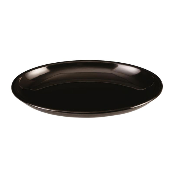 Zicco K-353 Oval Melamin Teşhir Tabağı, 40.5x29.5x5 cm, Siyah