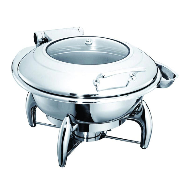 Öztiryakiler Yuvarlak Ayaklı Cam Kapaklı Chafing Dish, 6 L