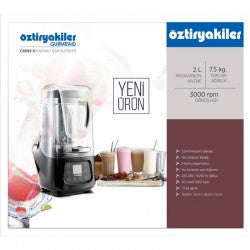 Öztiryakiler Gurmeaid CB699-D Gürültü Önleyici Kapaklı, Dijital Bar Blender, 2 L, 1680 W, Siyah