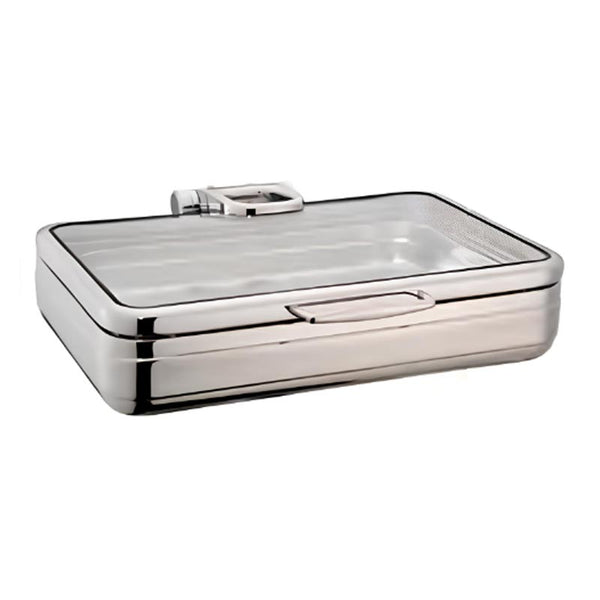Öztiryakiler Lux Hidrolik Cam Kapaklı Dikdörtgen Chafing Dish, GN 1-2, 4 L