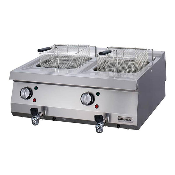 Öztiryakiler Optimum 700 Seri OFE 8070 E Set Üstü İkili Fritöz, 80x70x28 cm, 12+12 L, Elektrikli