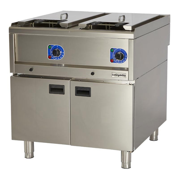 Öztiryakiler Optimum 900 Seri OFE 8090 E Set Üstü Dolaplı Fritöz, 80x90x85 cm, 22+22 L, Elektrikli