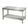 Paslanmaz Çelik Çalışma tezgahı ECO - 1200x600mm- Sırtsız alt raflı
