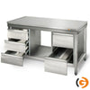 Paslanmaz Çelik Çalışma Tezgahı - ECO -1500x600mm - sırtsız alt raflı