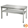 Paslanmaz Çelik Çalışma Tezgahı - ECO -1500x600mm - sırtsız alt raflı