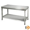 Paslanmaz Çelik Çalışma Tezgahı - ECO -1500x600mm - sırtsız alt raflı