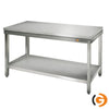 Paslanmaz Çelik Çalışma tezgahı ECO - 1600x600mm- Sırtsız alt raflı