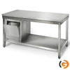 Paslanmaz Çelik Çalışma tezgahı ECO - 1600x600mm- Sırtsız alt raflı