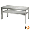 Paslanmaz Çelik Çalışma tezgahı ECO - 1600x600mm- Sırtsız alt raflı