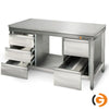 Paslanmaz Çelik Çalışma tezgahı ECO - 1600x600mm- Sırtsız alt raflı