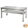 Paslanmaz Çelik Çalışma tezgahı ECO - 1800x600mm- Sırtsız alt raflı