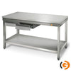 Paslanmaz Çelik Çalışma tezgahı ECO - 1800x600mm- Sırtsız alt raflı