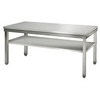 Paslanmaz Çelik Çalışma tezgahı ECO - 2000x700mm- Sırtsız alt raflı
