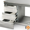 Paslanmaz Çelik Çalışma tezgahı ECO - 600x600mm- Sırtsız alt raflı
