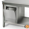 Paslanmaz Çelik Çalışma Tezgahı ECO - 700x600mm - Sırtsız alt raflı