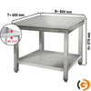 Paslanmaz Çelik Çalışma tezgahı ECO - 800x600mm- Sırtsız alt raflı