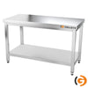Paslanmaz Çelik Çalışma Tezgahı - PREMIUM- 1000x600mm - Sırtsız alt raflı