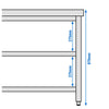 Paslanmaz Çelik Çalışma Tezgahı PREMIUM - 1600x600mm - Alt ve Ara Raflı