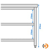 Paslanmaz Çelik Çalışma Tezgahı PREMIUM - 1800x600mm - Alt ve Ara Raflı