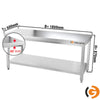 Paslanmaz Çelik Çalışma Tezgahı - PREMIUM- 1800x600mm - Sırtsız alt raflı