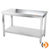 Paslanmaz Çelik Çalışma Tezgahı - PREMIUM- 1800x600mm - Sırtsız alt raflı
