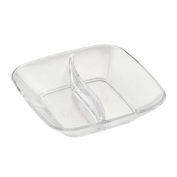Bora Plastik Kare Bölmeli Sos Kabı, Polikarbonat, 8.5 cm, Şeffaf